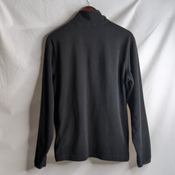 Eddie Bauer Men's Black/Grey 1/4 Zip Fleece Pullover, Size Medium - Picture 2 of 7